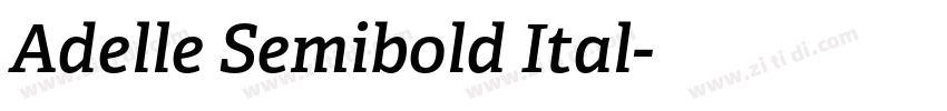 Adelle Semibold Ital字体转换